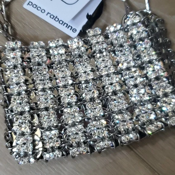 Iconic NWT Paco Rabanne Rhinestone 1969 Nano Bag - Picture 4 of 13